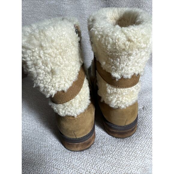 UGG Australia Blayre II Womens 8.5 Boots Brown Leather Sheepskin Lined 1008220 - Picture 5 of 8